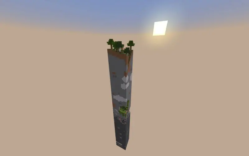 Весь чанк в игре