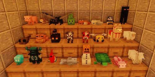 Некоторые виды плюшевых мобов