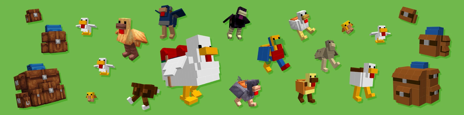 LEGO MINECRAFT CHICKEN MOUNTS panorama