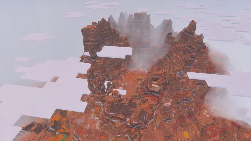 Gigantic Badlands mountains