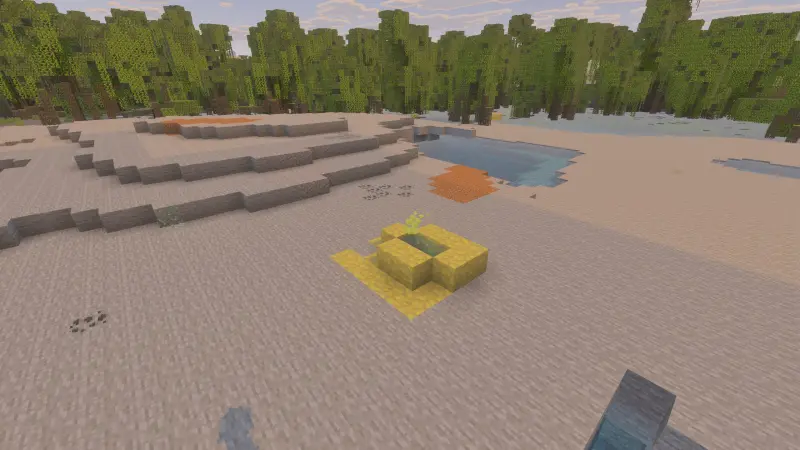 Sulfur spring inside the biome