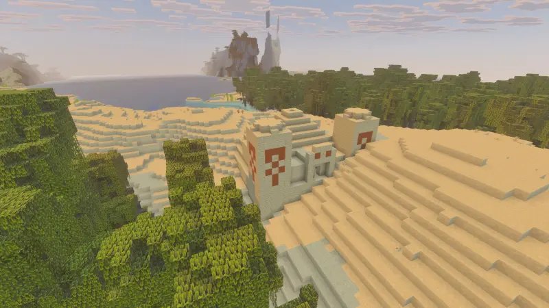 Desert temple buried under sand