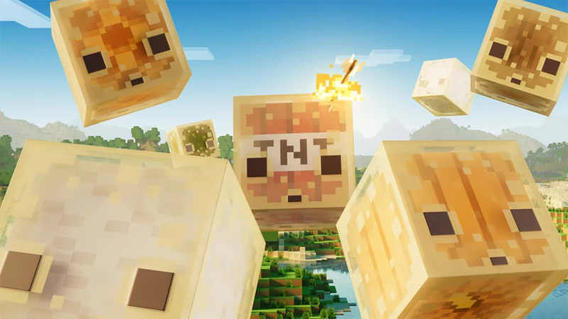Minecraft update banner «Chaos Cubed»