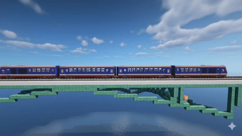 Поезд DEMU сбоку