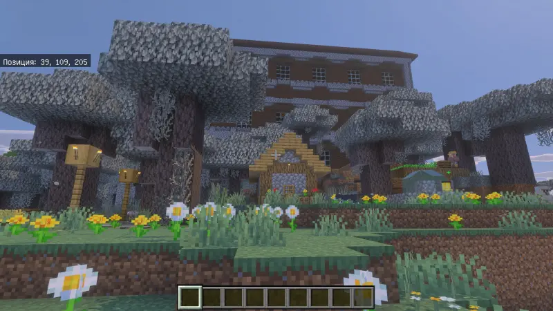 Village houses near the mansion