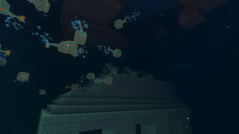 Ocean monument beneath the village