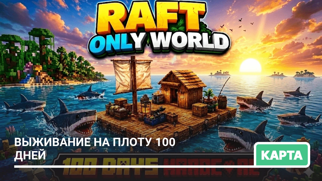 Карта: Выживание на плоту 100 дней