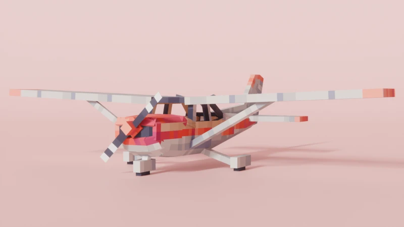 Вид красного Cessna 172 Seaplane