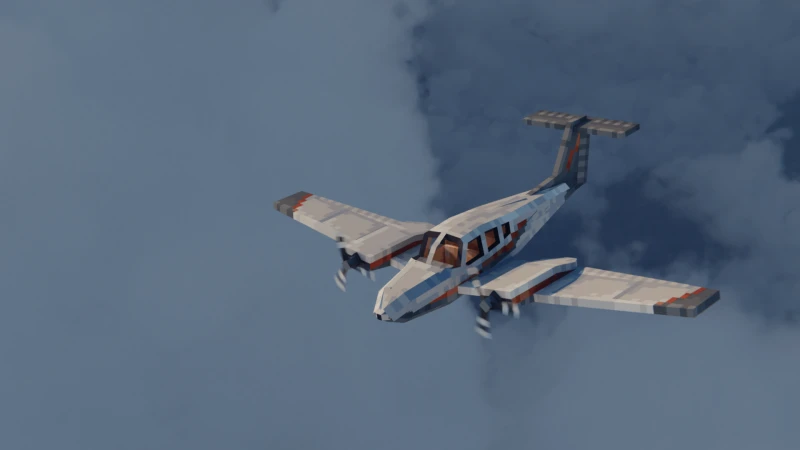 Голубой Cessna 172 Skyhawk