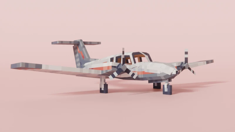 Вид красного Cessna 172 Skyhawk