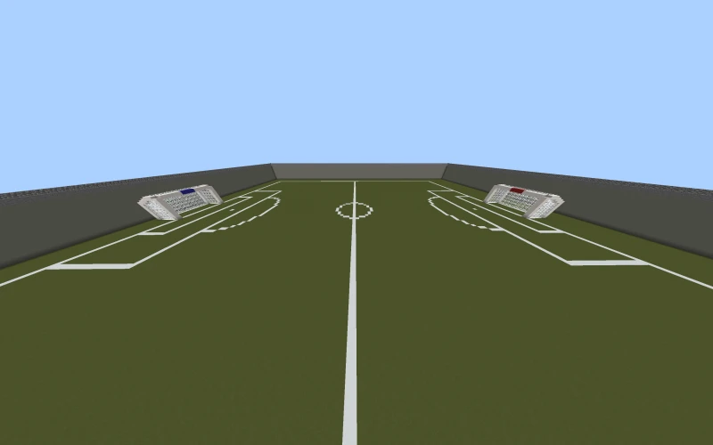 Football field with goals