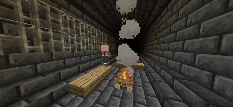NPC by a campfire