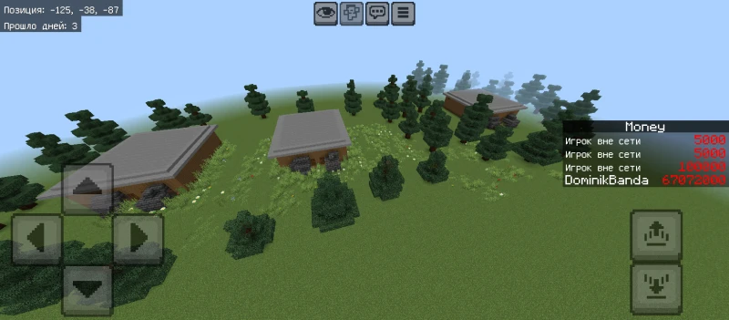 Houses among trees