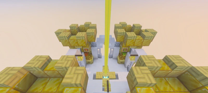 Yellow beacon on the arena