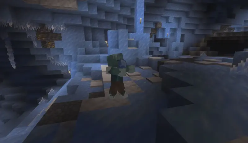 Zombie holding an Ice Ball