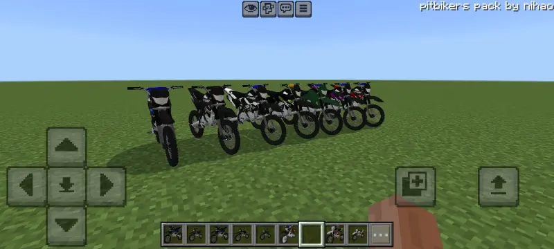 All pit bike variants from the addon