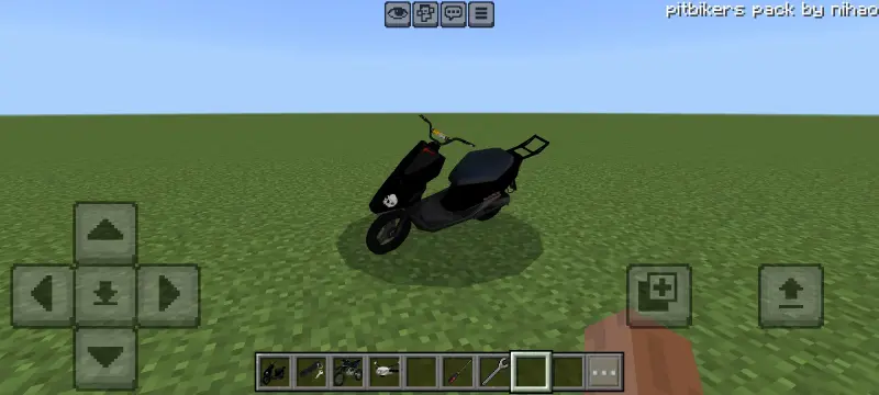 View of a scooter from the addon