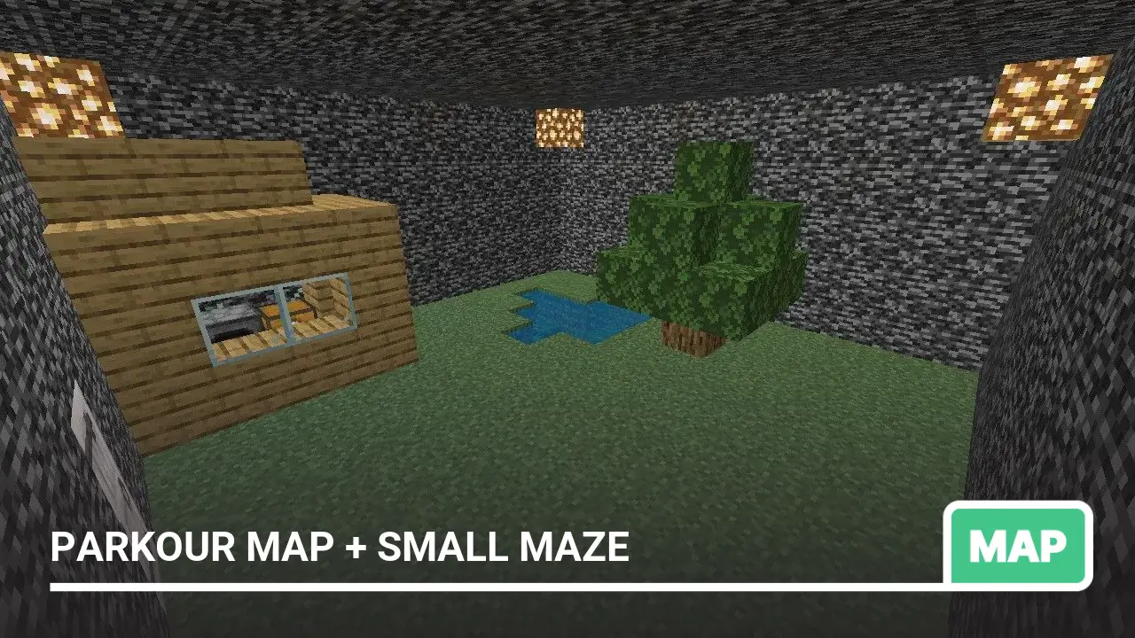 Parkour map + small maze | Minecraft Map