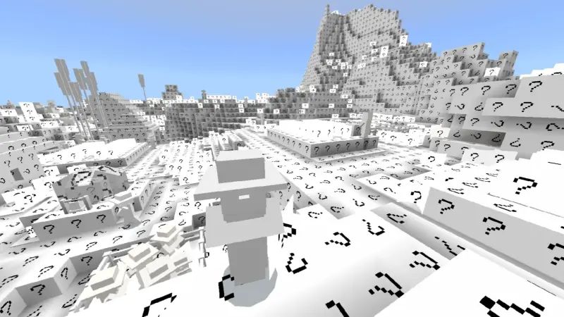 Blocks in the form of question marks
